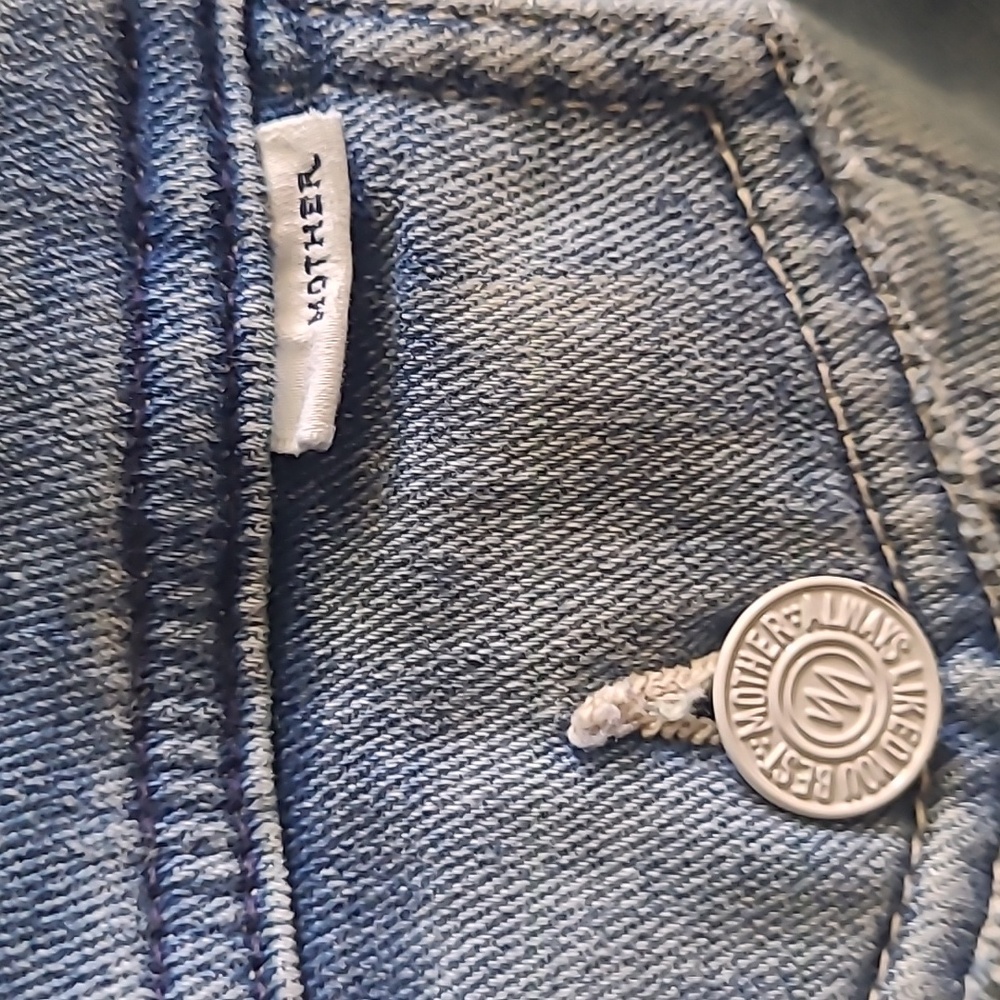 MOTHER The Star Bruiser Denim Jacket in In-Flight Entertainment Wash Sz XS - Picture 3 of 8